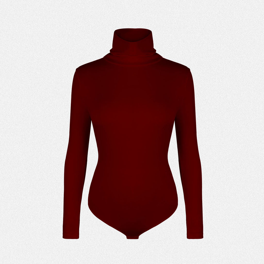 Vera Morelle Turtle Neck Long Sleeve Bodysuit Top