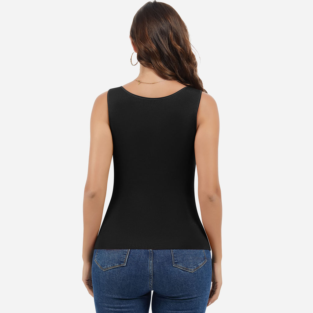 Vera Morelle Thermal Fleece Lined Tank Top Cami Underwear Base Layer Vest