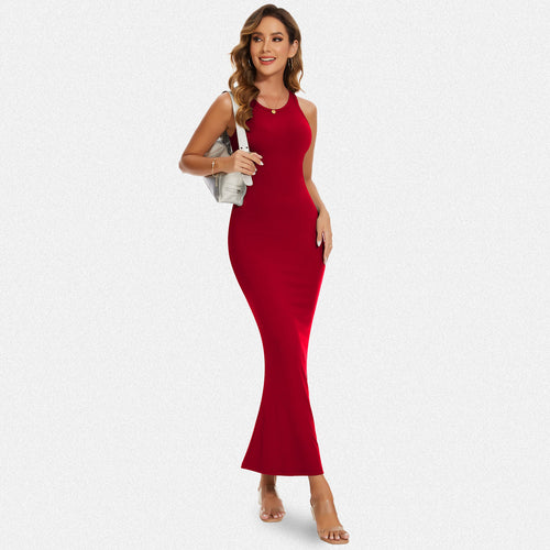 Vera Morelle Halter Neck Bodycon Maxi Dress