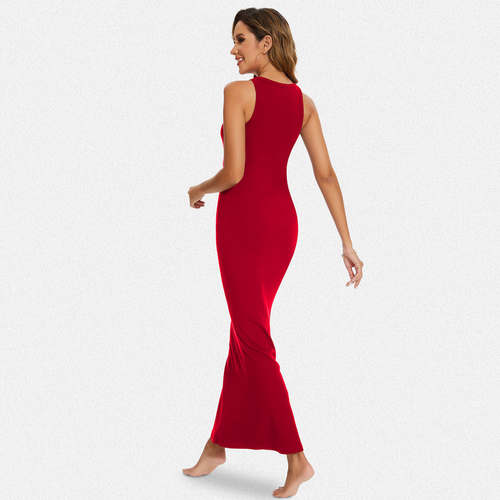 Vera Morelle Halter Neck Bodycon Maxi Dress