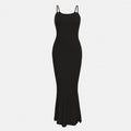 Vera Morelle Spaghetti Strap Ribbed Bodycon Maxi Dress