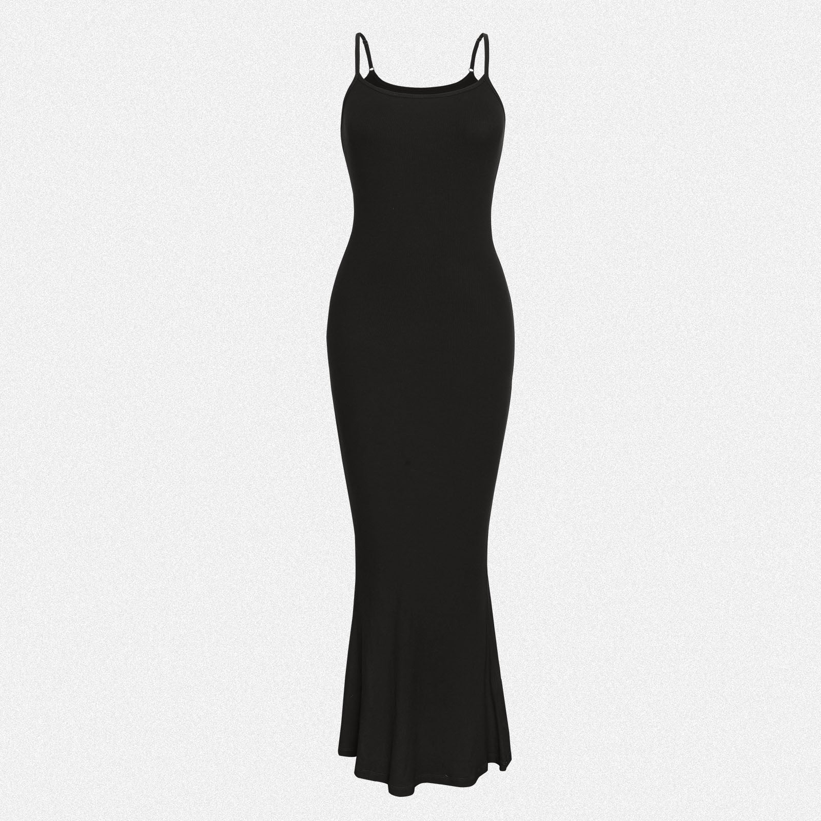 Vera Morelle Spaghetti Strap Ribbed Bodycon Maxi Dress
