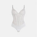 Vera Morelle Zebra Lace Corset Shapewear Backless Bodysuit