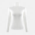 Vera Morelle Women’s Long Sleeve Fleece Lined Turtleneck Basic Top