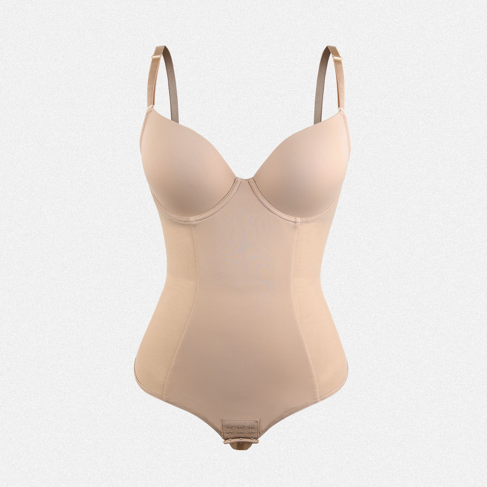 Vera Morelle Tummy Control Shapewear Backless Thong Low Back Bodysuit