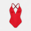 Vera Morelle Tummy Control Deep V Neck Shapewear Swimsuit